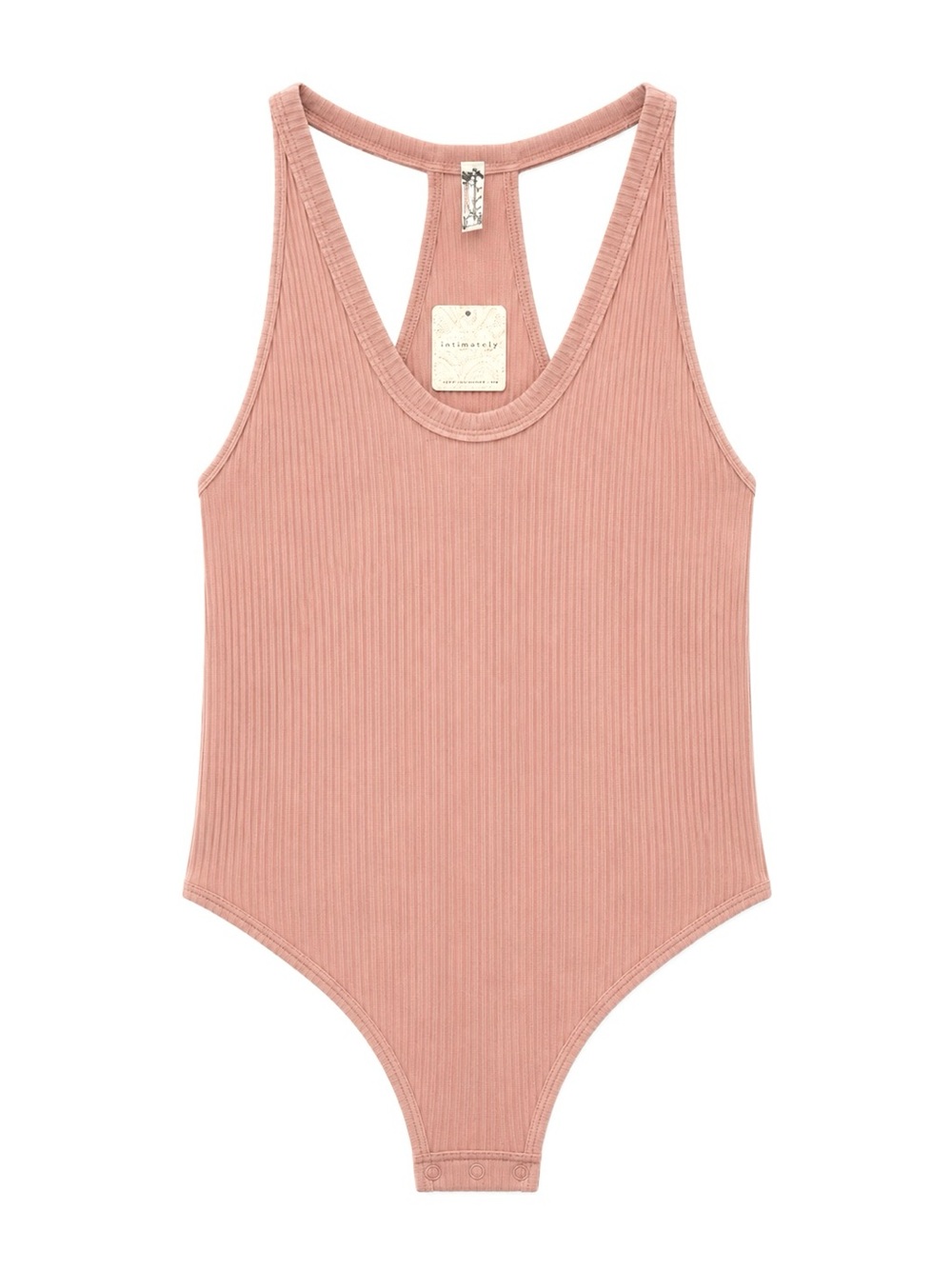 Intimately Free People Bubble Bath Ribbed Racerback Bodysuit NWT Size L